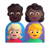 👨🏿‍👩🏾‍👧🏼‍👦